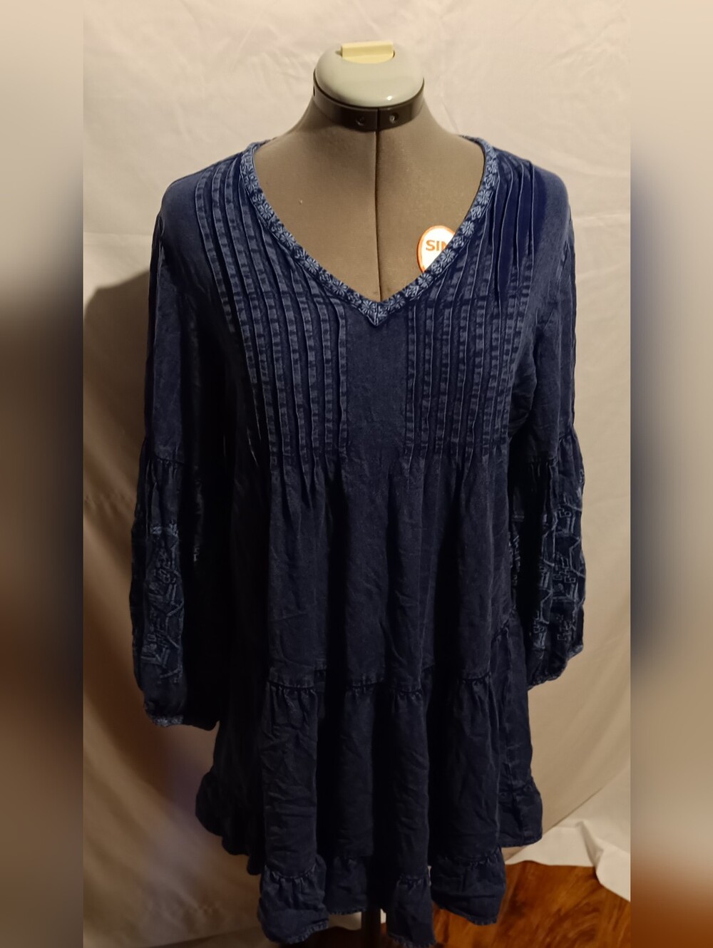 🫑Solitaire Women's Embroidered Boho Tunic Dress – Size Medium - Picture 2 of 10